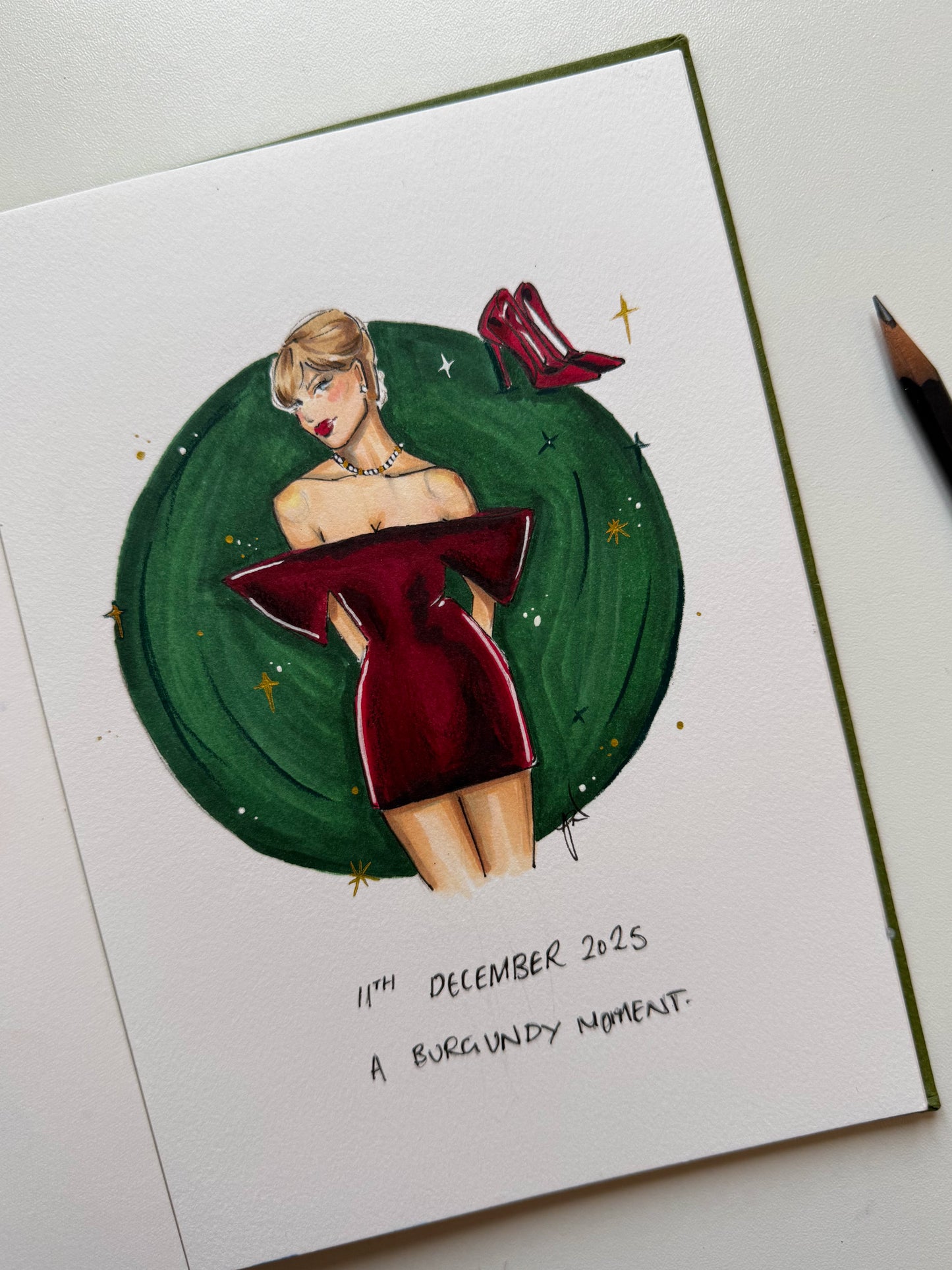 A Burgundy Moment Original Artwork