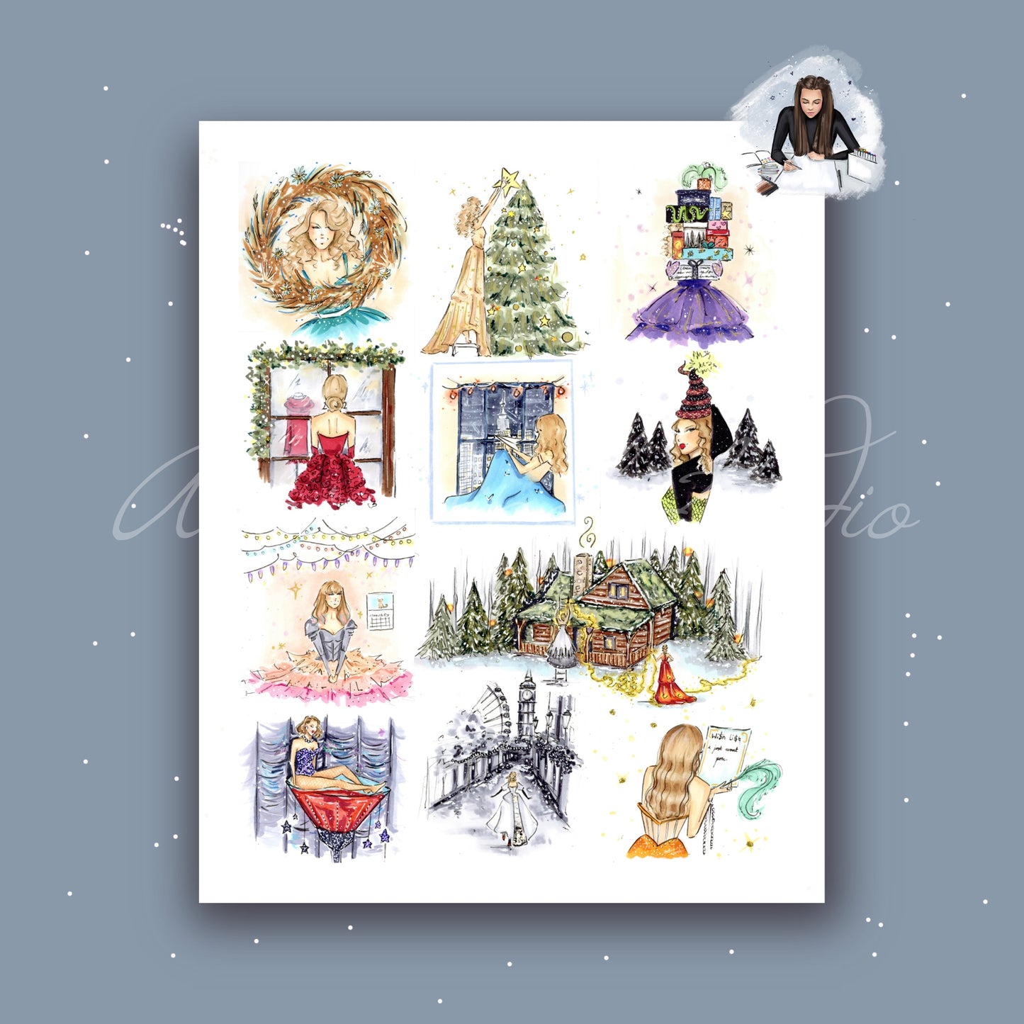 Swiftmas Advent Art Print