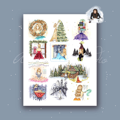 Swiftmas Advent Art Print