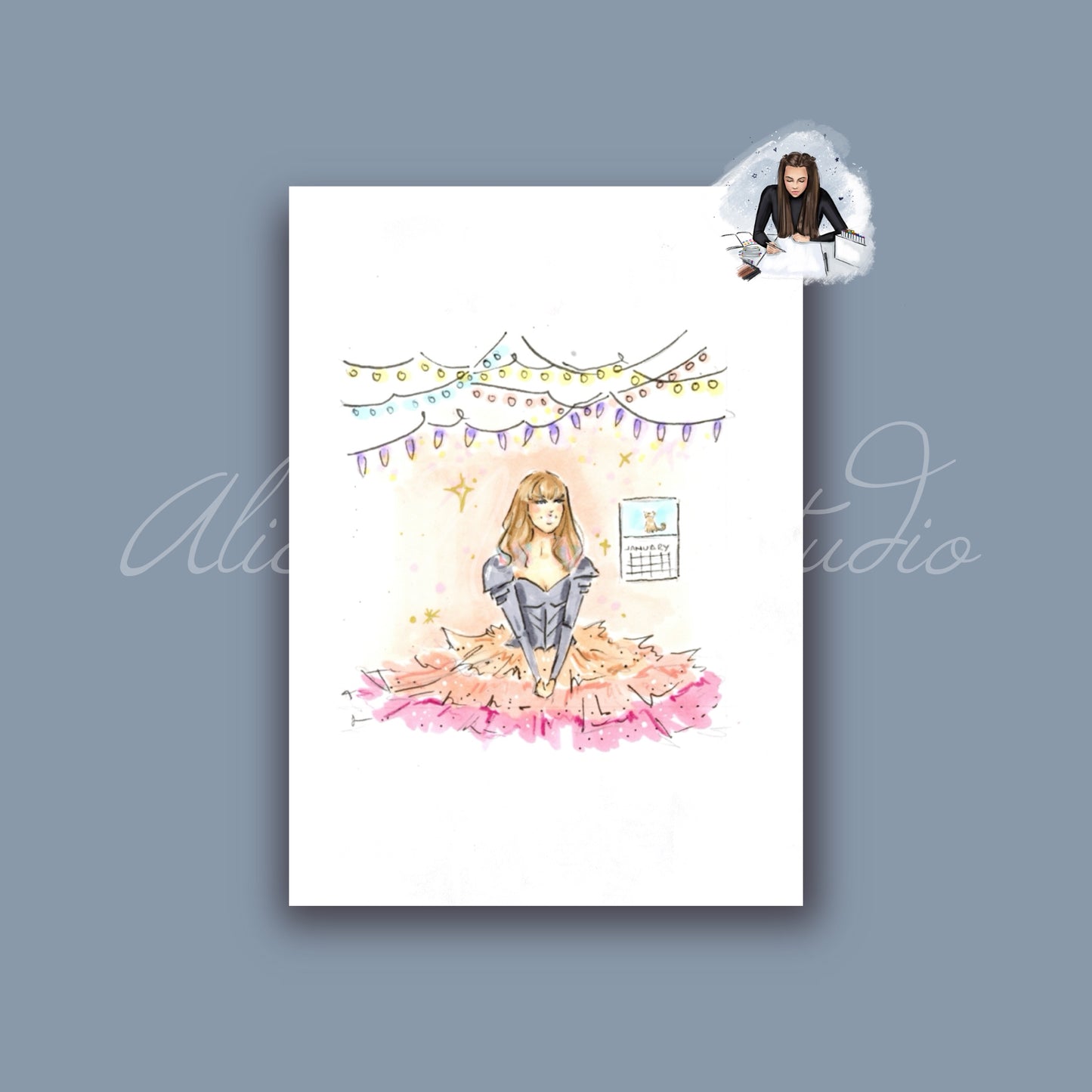 Lover’s January Lights Art Print