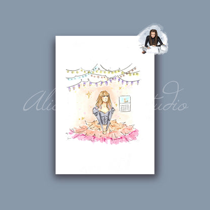 Lover’s January Lights Art Print