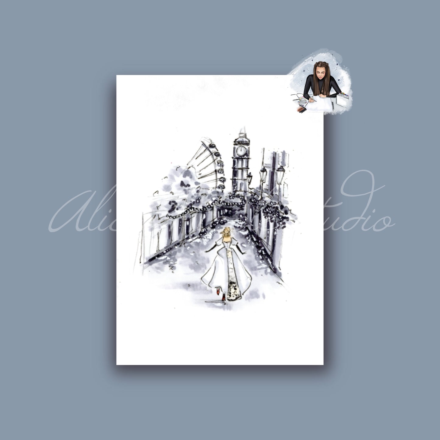 A Tortured London Christmas Art Print