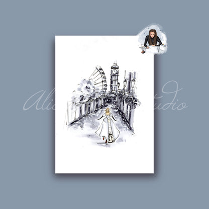 A Tortured London Christmas Art Print