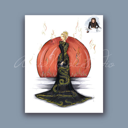 The Dragon Dress Art Print