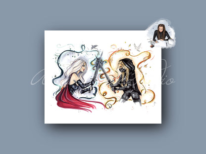 Fireheart vs Ironteeth Art Print
