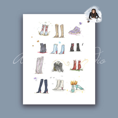 Shoes Of The Eras Art Print