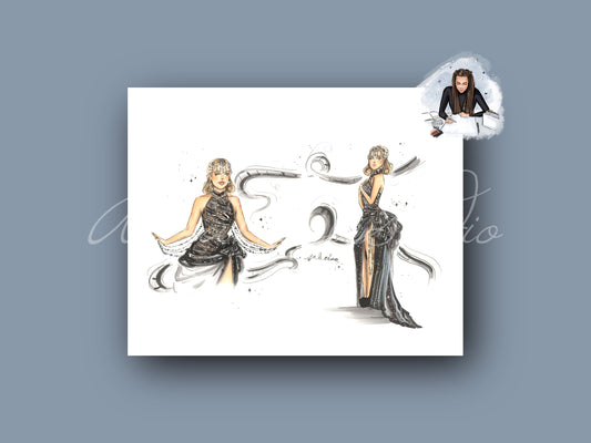 Lady in Film Art Print (SC Met)