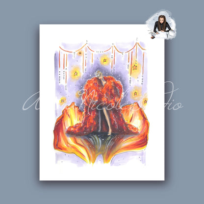 A Showgirl Daydream Art Print