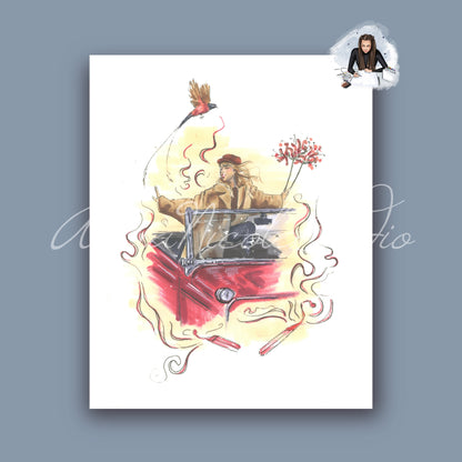 Red’s Daydream Art Print