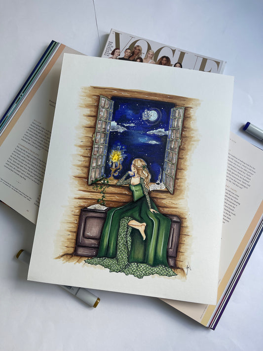 The Woman Who Sits By The Window Original Artwork
