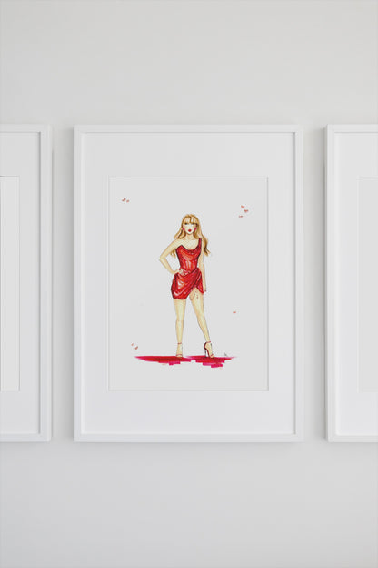 Sparkling Red Art Print image 1