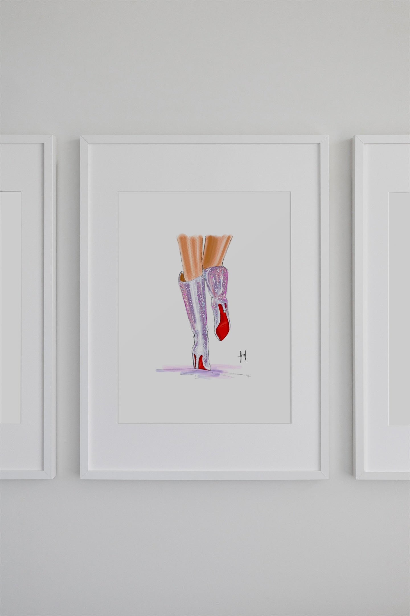 Custom Sparkle Boots Art Print image 1