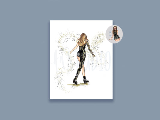 The Gold Snake Bodysuit Art Print image 0