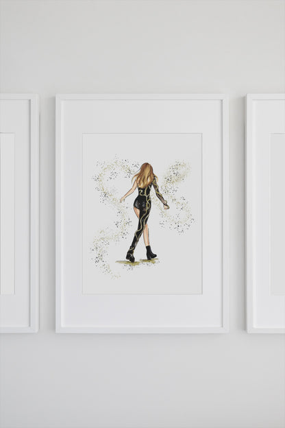The Gold Snake Bodysuit Art Print image 1