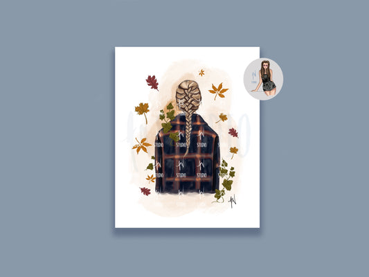 Autumnal Plaid Art Print image 0