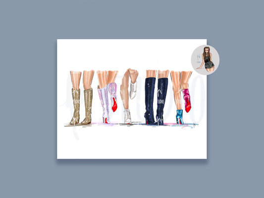 Eras Of Boots Art Print image 0