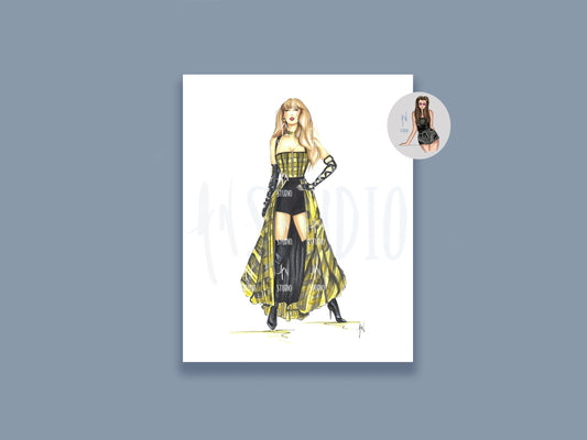 Tartan Punk Princess Art Print image 0