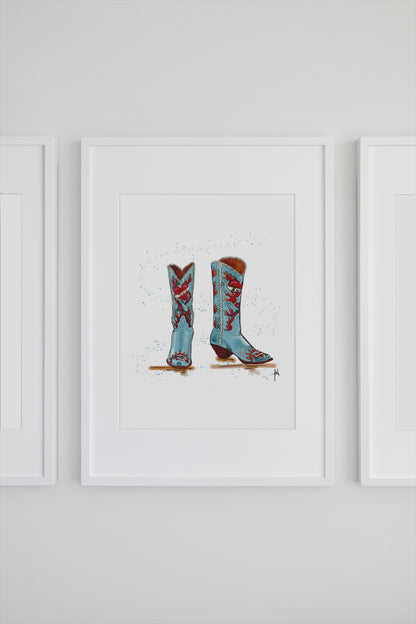 The Debut Boots Art Print image 1