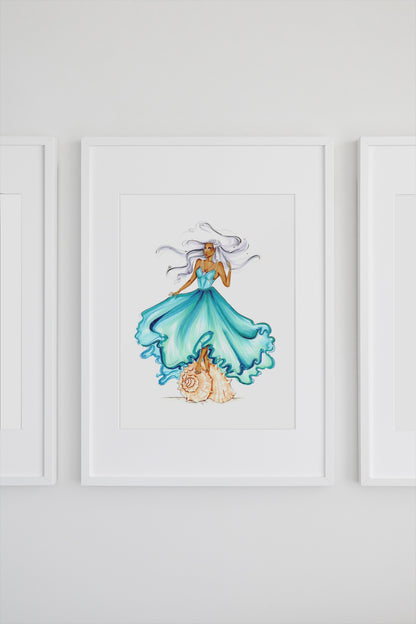 A Summer Court Ball Gown Art Print image 1