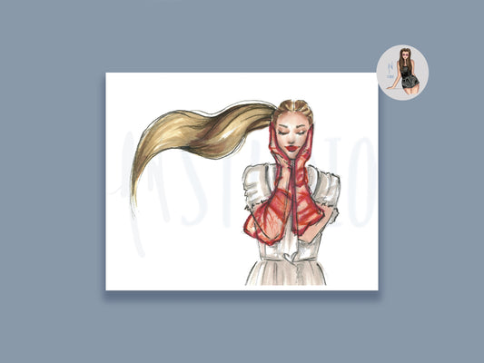 Ponytail Queen Art Print image 0