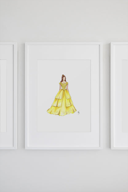 Princess Belle Art Print image 1