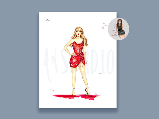 Sparkling Red Art Print image 0