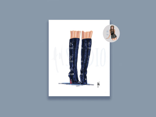 Meet Me At Midnights Boots Art Print image 0