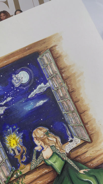 The Woman Who Sits By The Window Original Artwork
