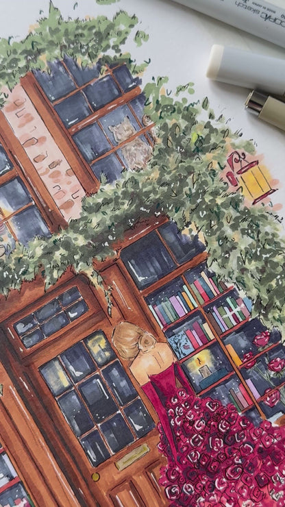 Red’s Bookshop Original Artwork