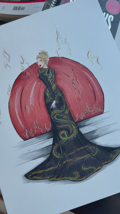 The Dragon Dress Original Artwork